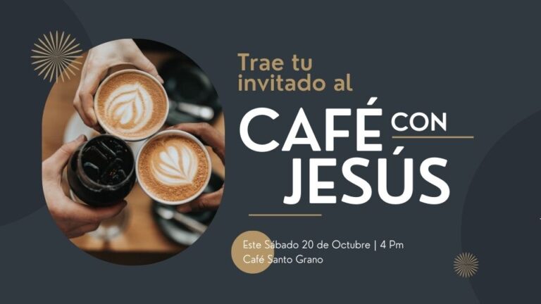 Flyer para evento Café con Jesús